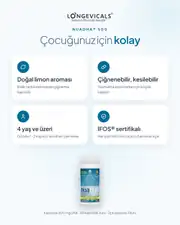 NuaDHA® 500 Üçlü Paket, Çocuklara Özel Çiğneme Kapsülü, 3 x 30 Kapsül 7