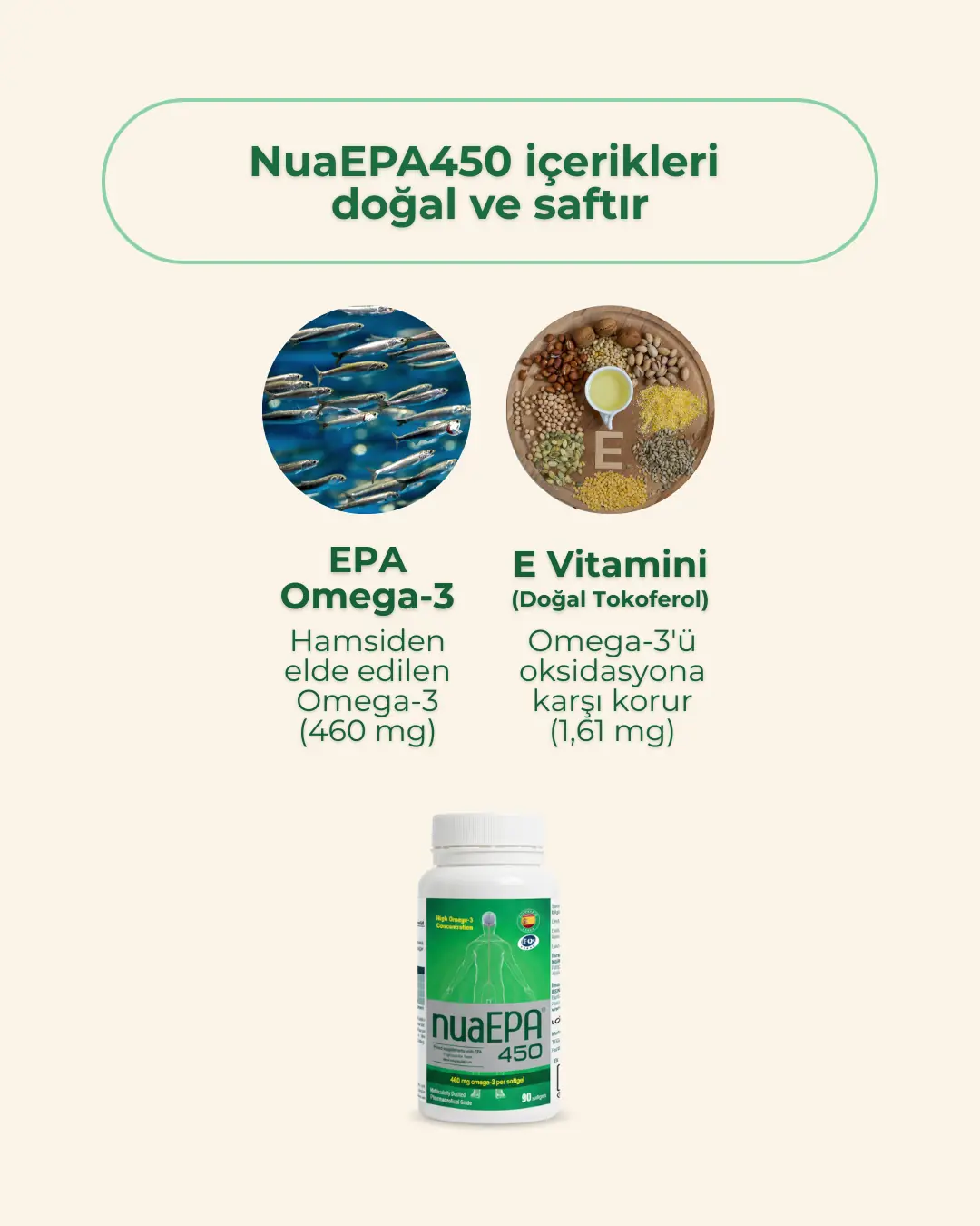 NuaEPA® 450 mg Saf EPA Omega-3 - DHA İçermez - IFOS Sertifikalı - 90 Kapsül 4
